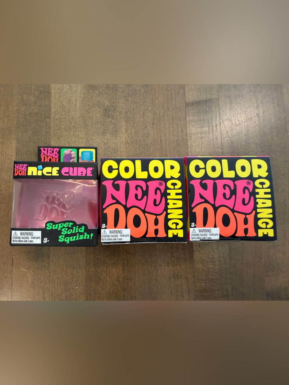 Schylling (2) NeeDoh Color Change Groovy Glob & (1) NeeDoh Nice Cube